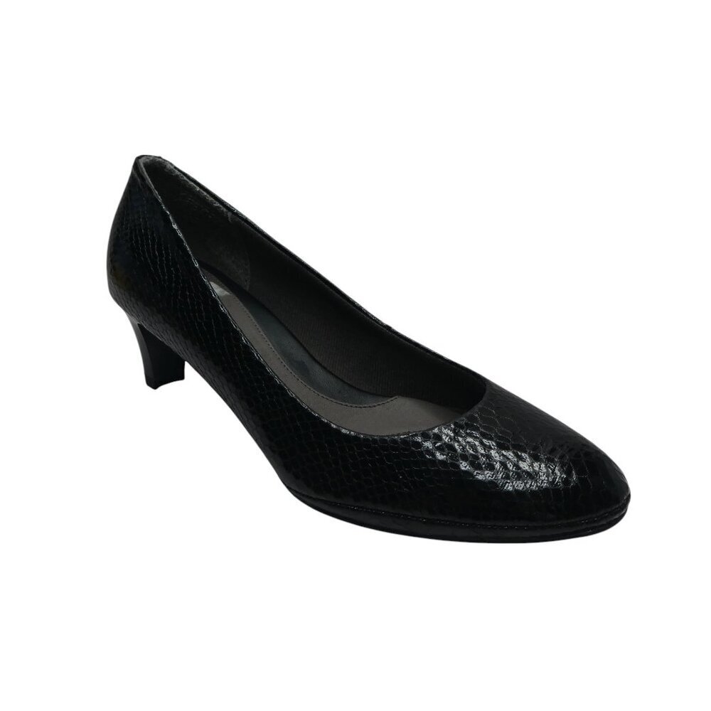 Eurosoft by Sofft Trichelle Black Snakeskin Print Pumps‎ Heels Womens 9